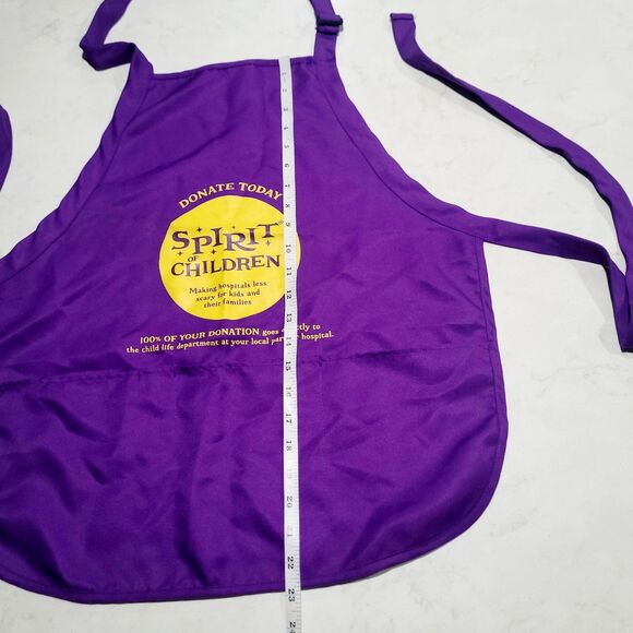 Official Spirit Discontinued 2019 Halloween Purple Employee Work Apron 4 Pocket - Picture 6 of 8